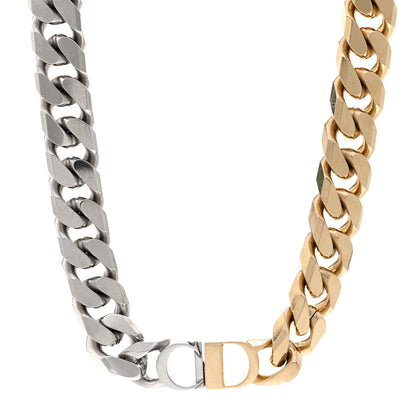 Christian Dior Metal Danseuse Etoile Chain Choker Necklace Gold Silver 1 of 4