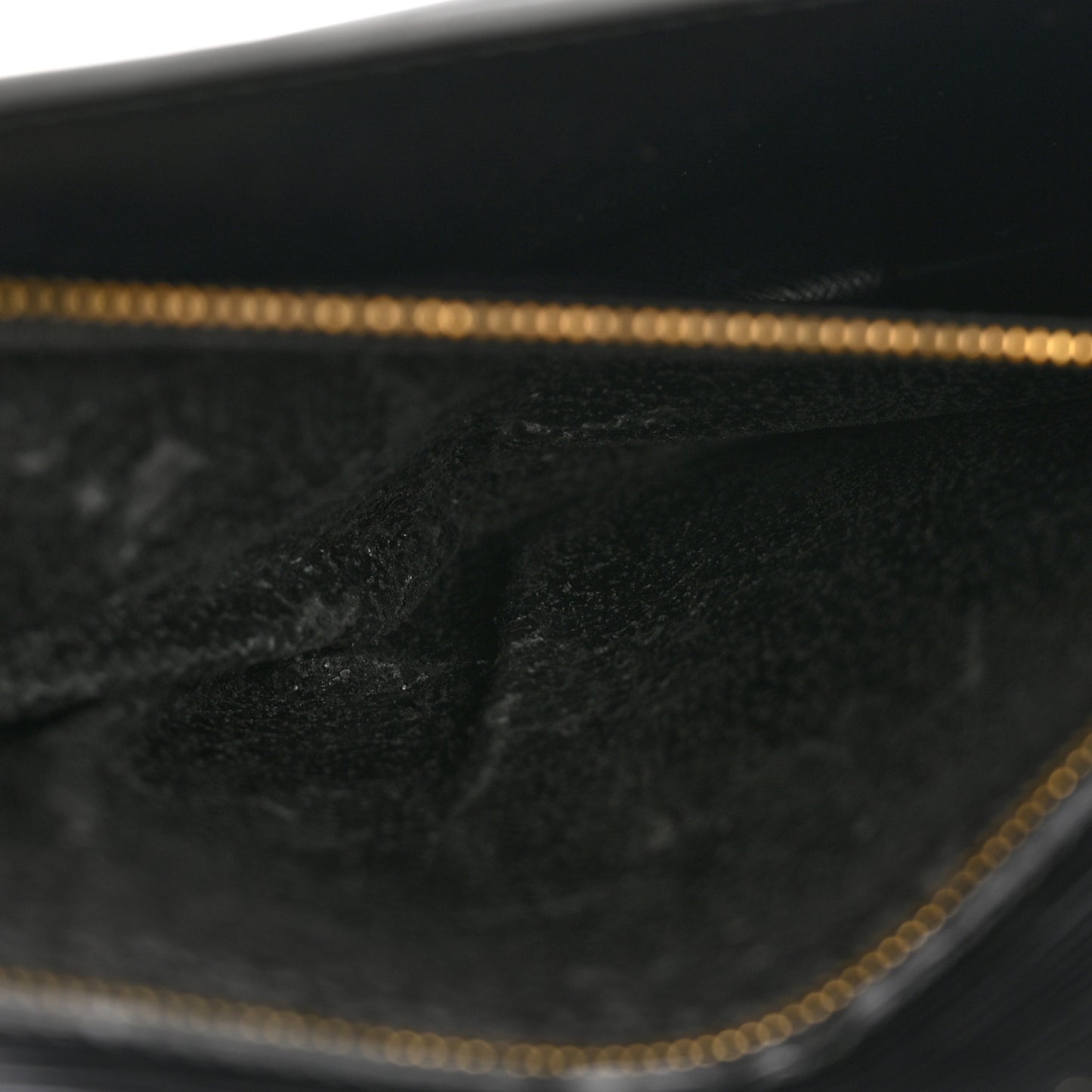 Epi Pochette Sellier Dragonne Clutch Black