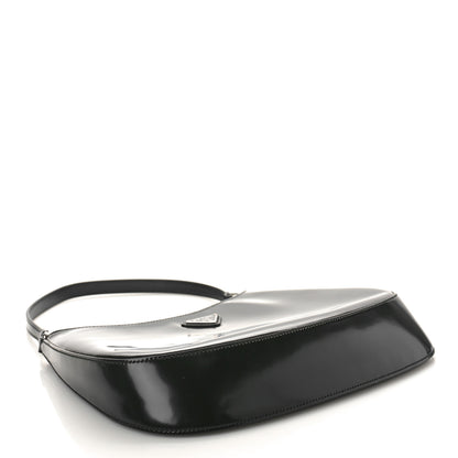 Prada Spazzolato Cleo Shoulder Bag Black 4 of 9