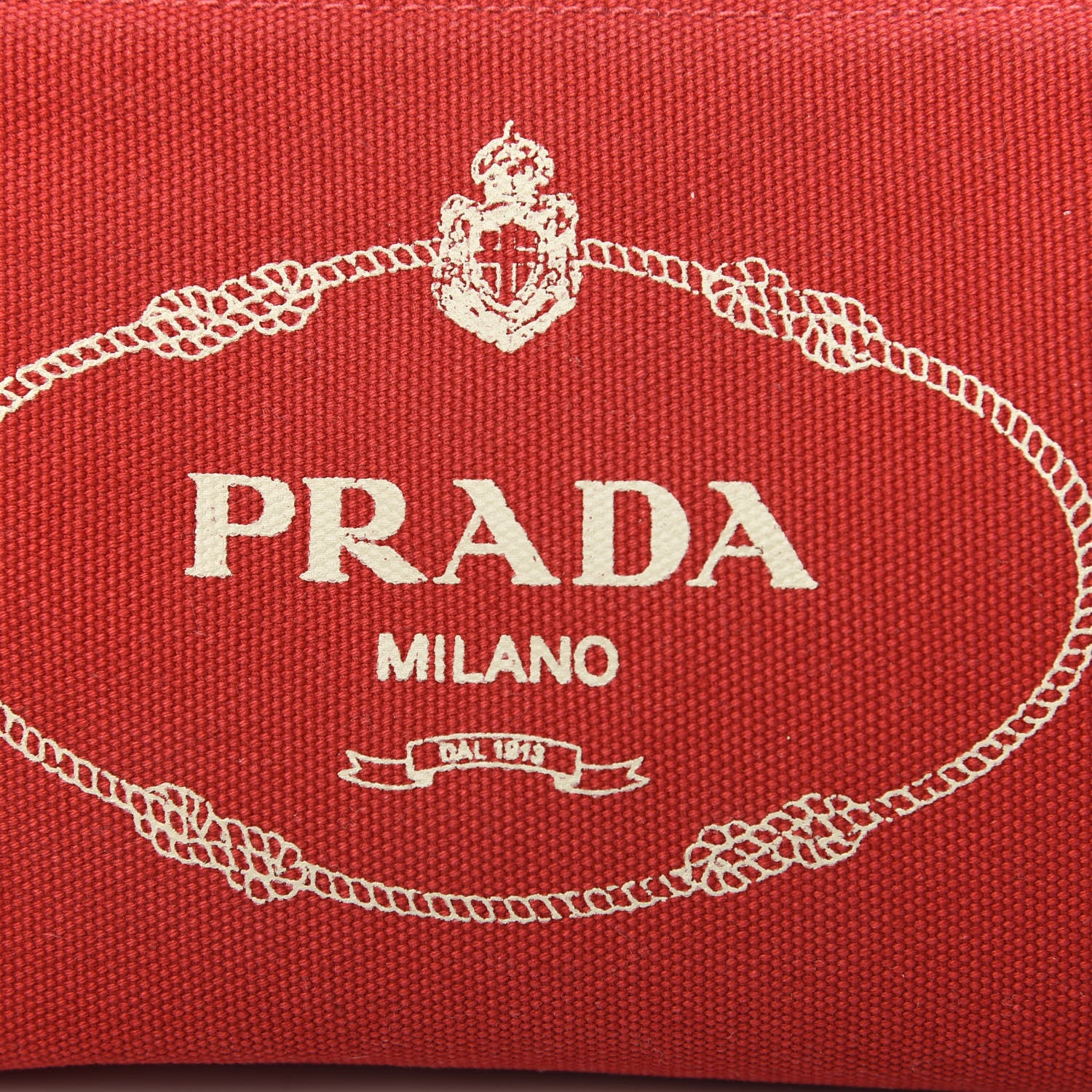 Prada Canvas Canapa Logo Pouch Rosso 8 of 10