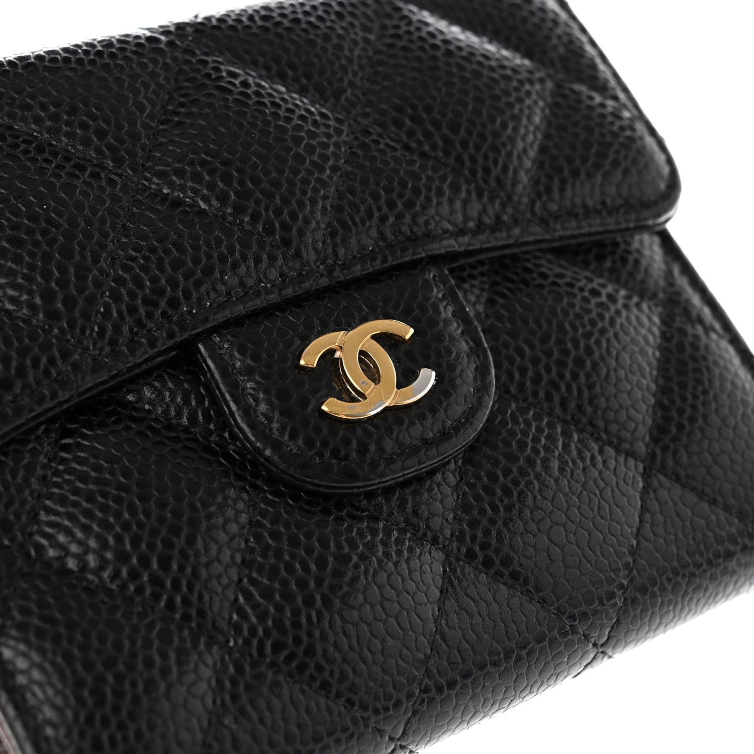 Chanel Caviar Quilted Compact Flap Wallet Black 11 of 12