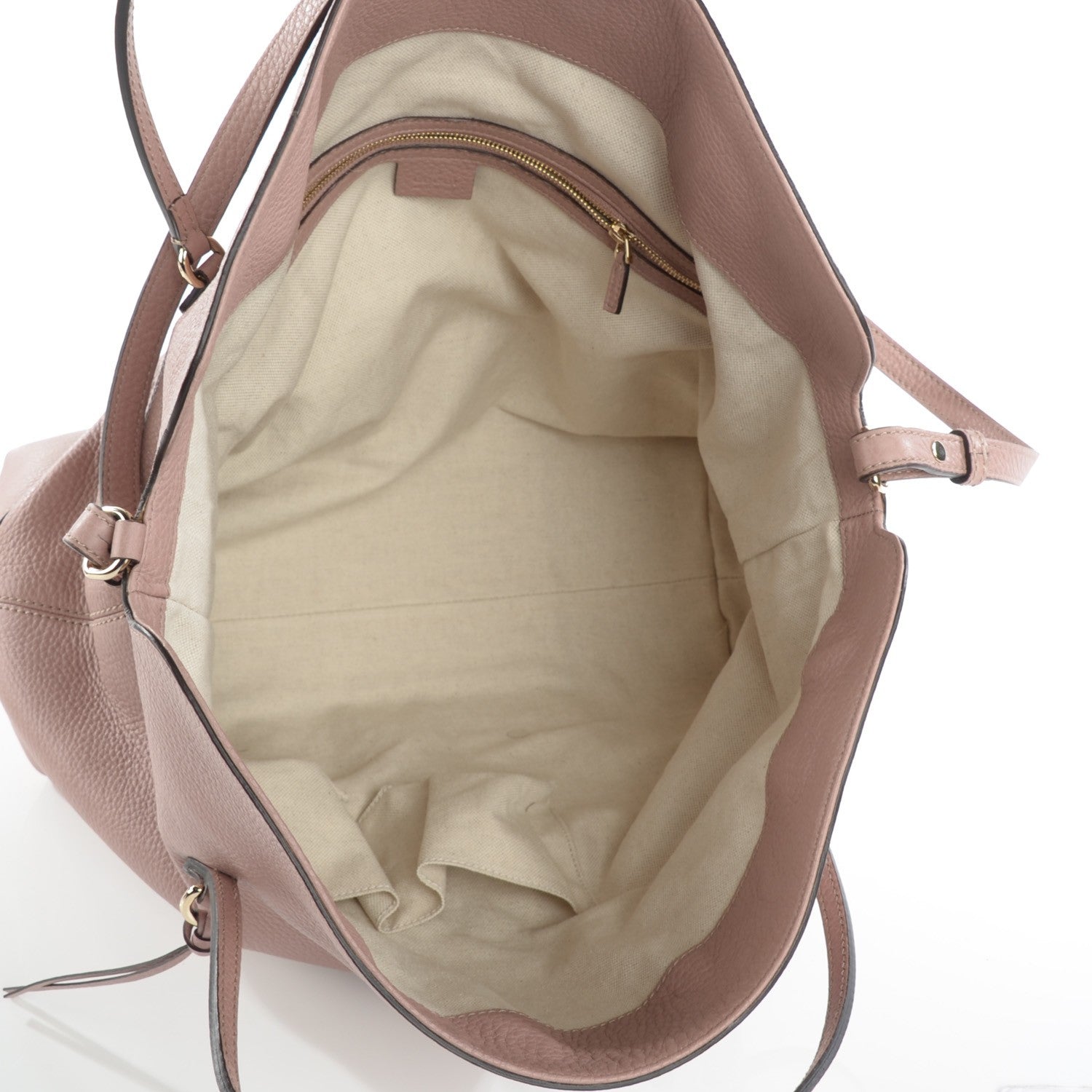 Gucci Pebbled Calfskin Large Bree Foldover Tote Pink 5 of 7