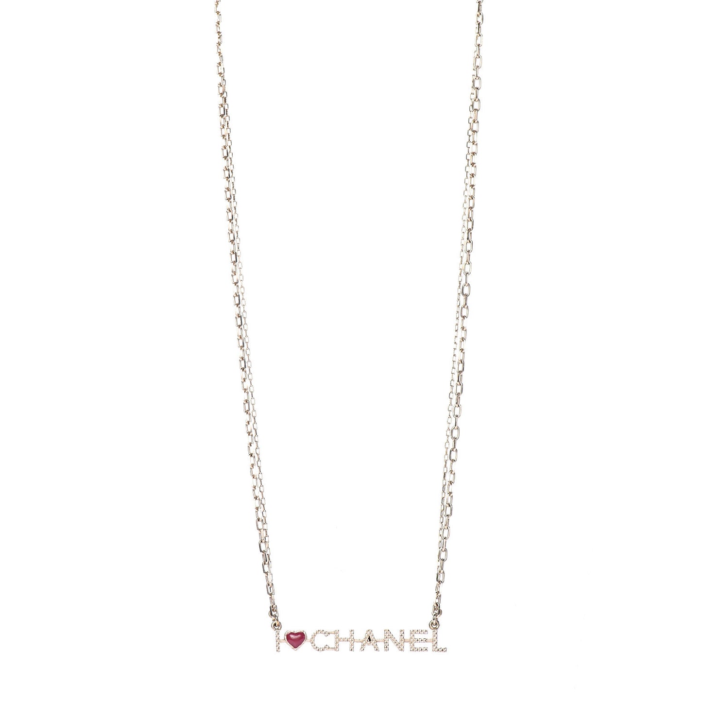 Chain I Heart Necklace Gold