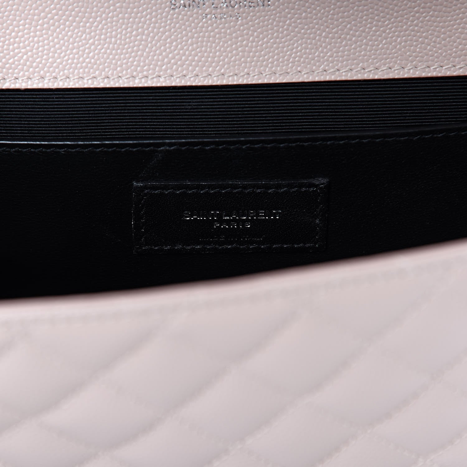Saint Laurent Grain De Poudre Textured Mixed Matelasse Medium Triquilt Monogram Satchel Marble Pink 6 of 10