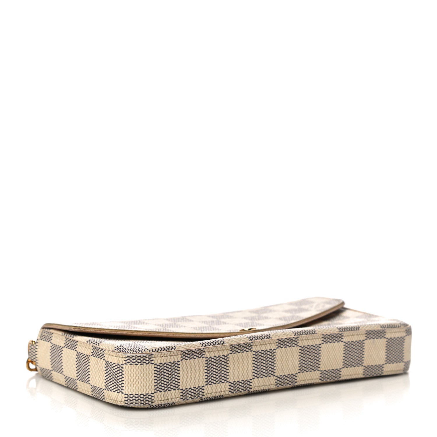 Louis Vuitton Damier Azur Pochette Felicie Chain Wallet Rose Ballerine 5 of 13