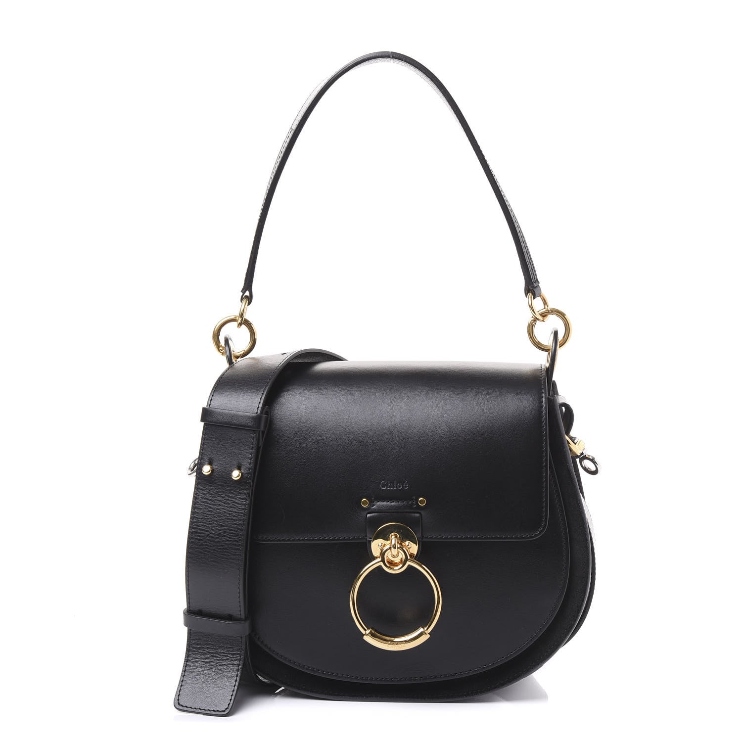 Chloe Grained Calfskin Large Tess Bag Black 1 of 9