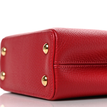 Louis Vuitton Taurillon Mini Capucines Scarlet 7 of 9