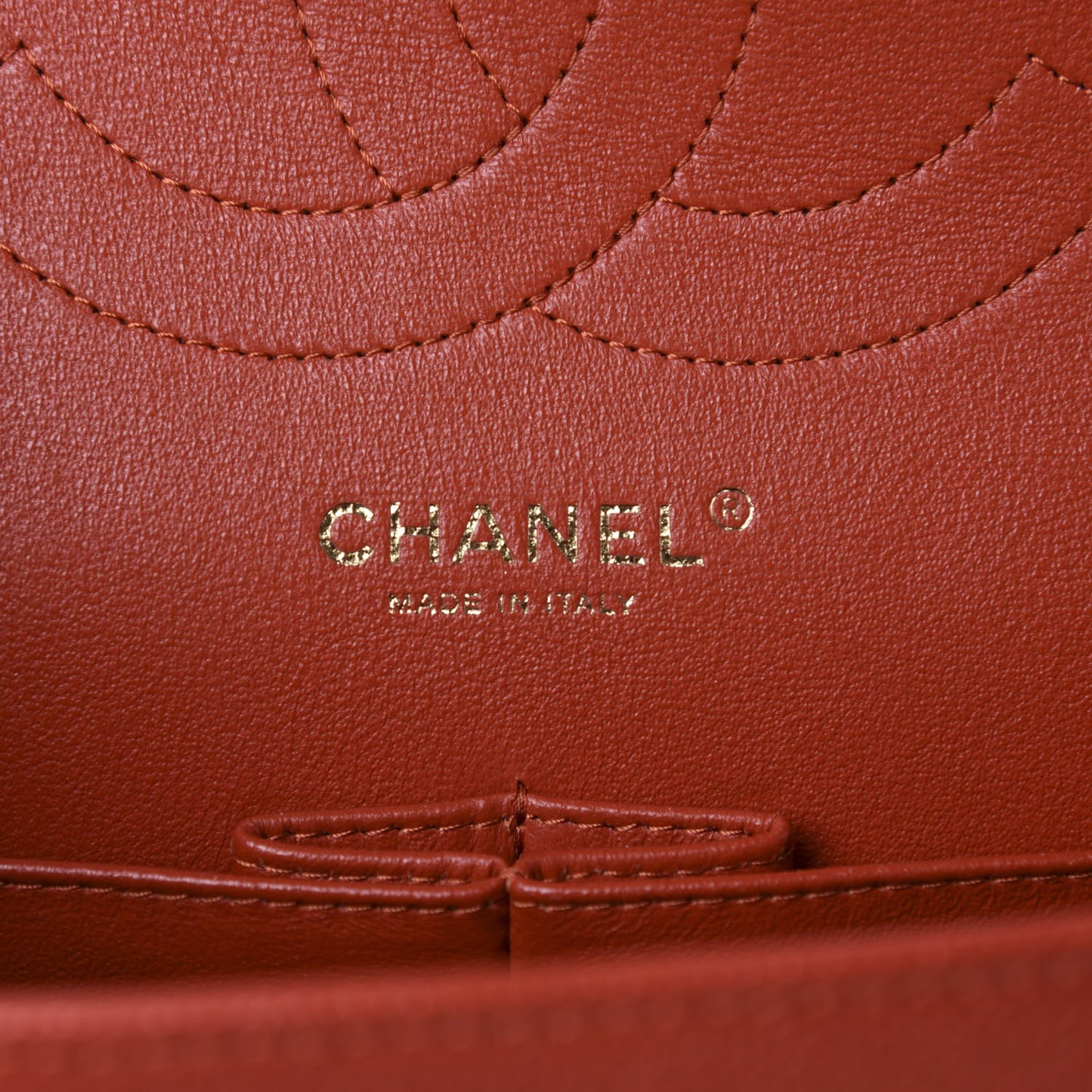 Pearly Caviar Quilted Jumbo Double Flap Orange