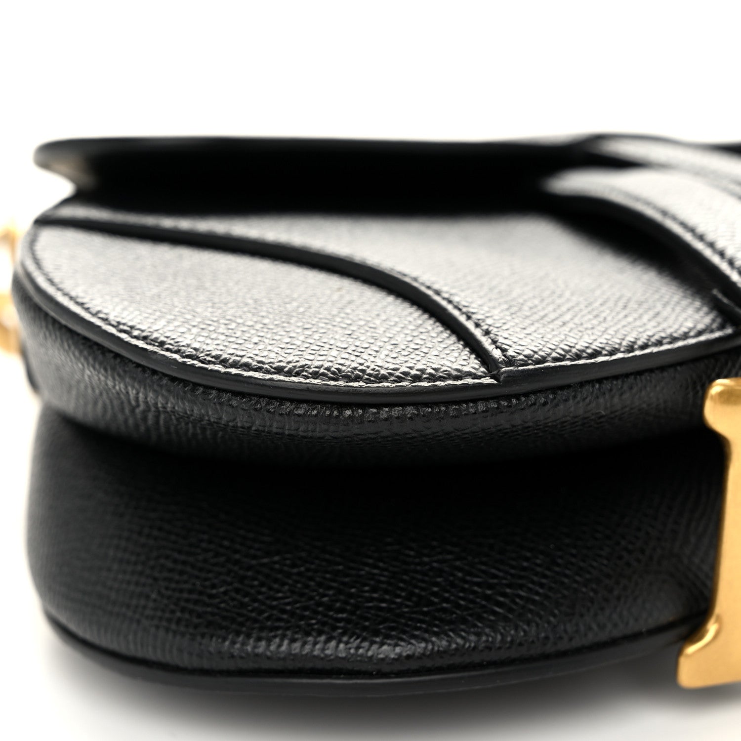 Christian Dior Grained Calfskin Mini Saddle Bag Black 9 of 12
