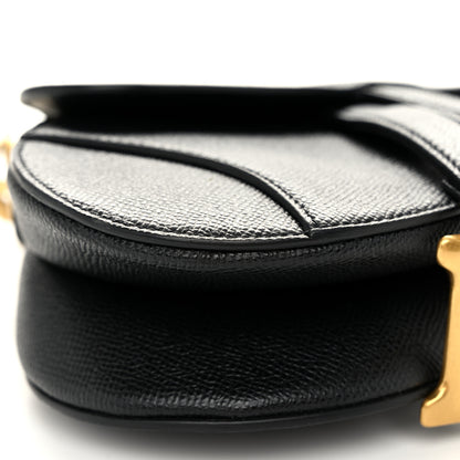 Christian Dior Grained Calfskin Mini Saddle Bag Black 9 of 12