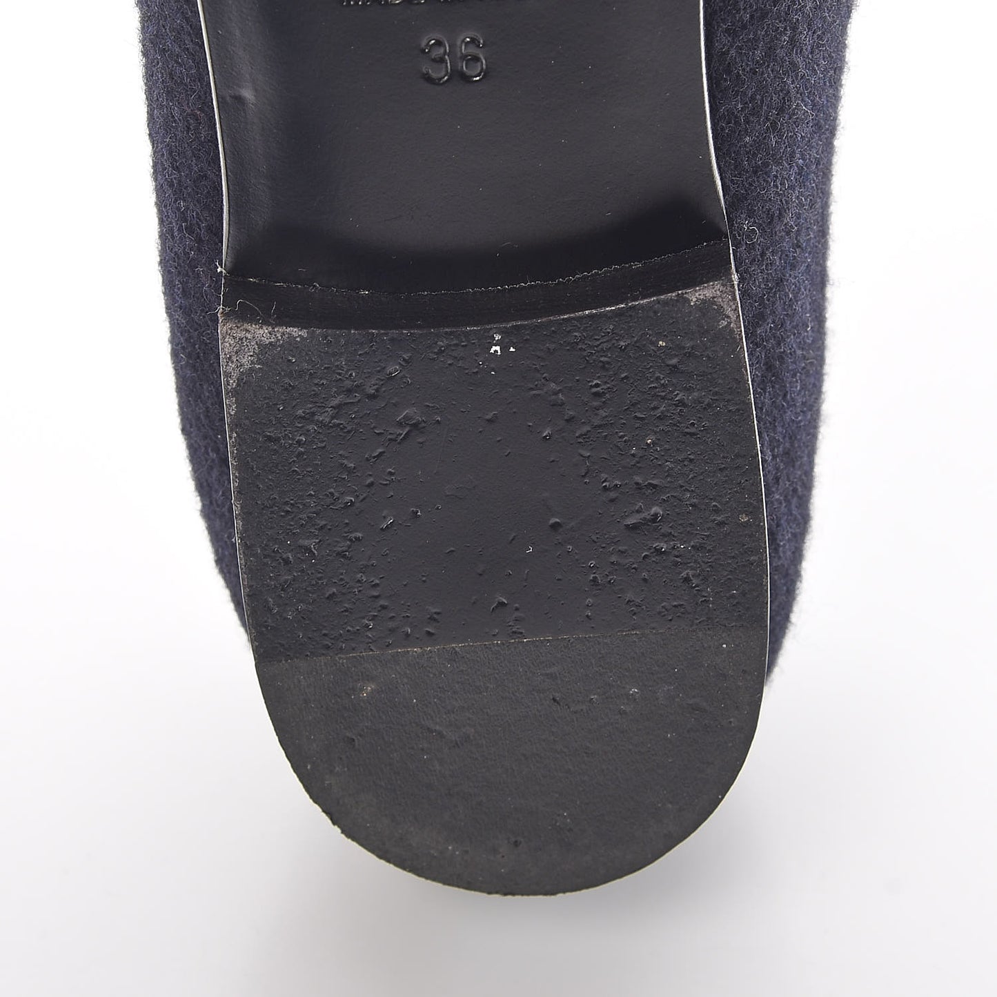 Felt Suede Cap Toe CC Ballerina Flats 36 Blue Red