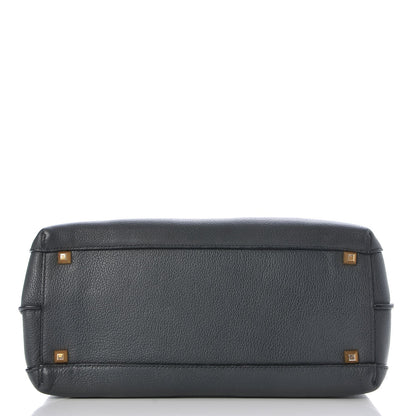MCM Grained Calfskin Medium Milla Tote Phantom Grey 7 of 19