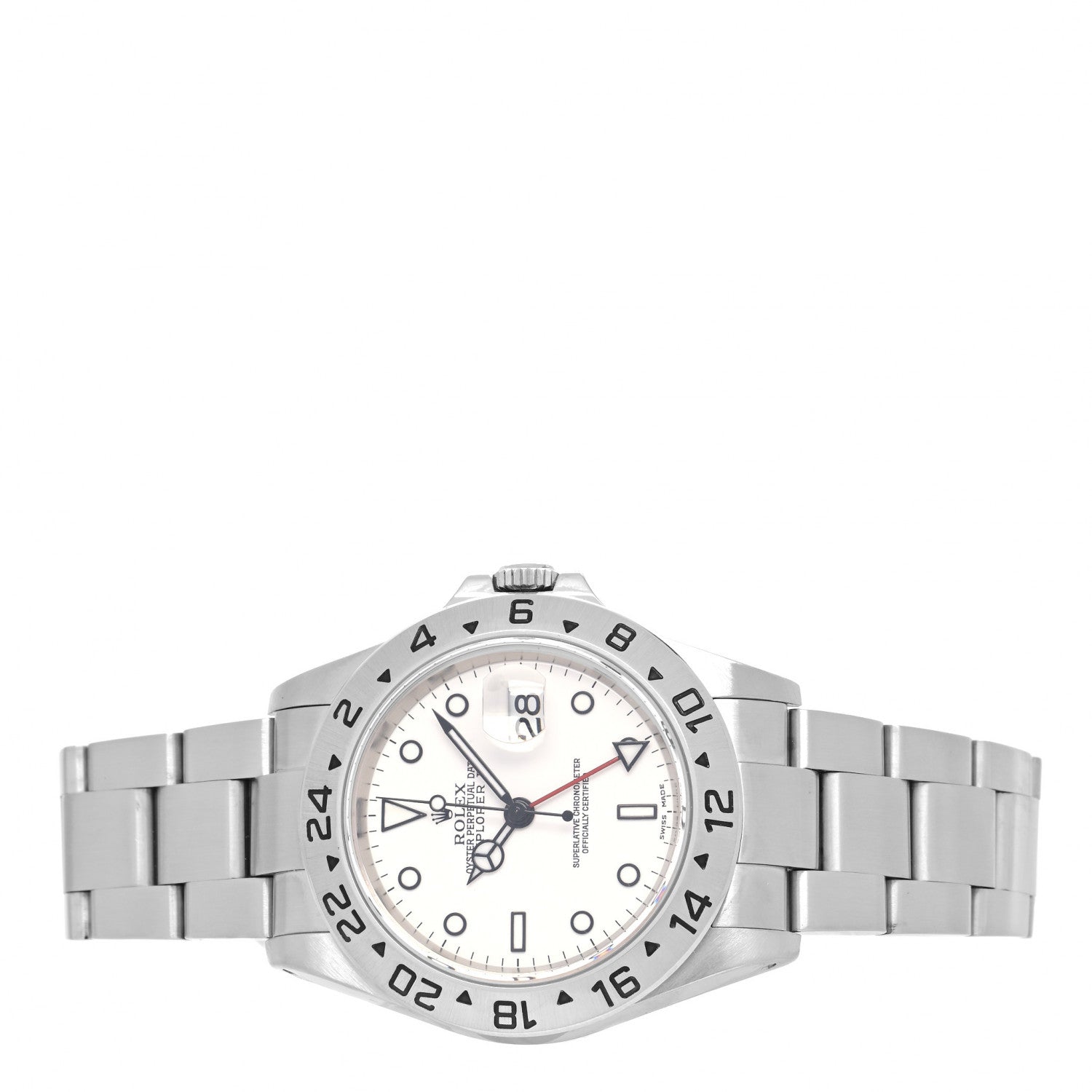 Rolex Stainless Steel 40mm Oyster Perpetual Date Explorer II Watch White 16570 2 of 4
