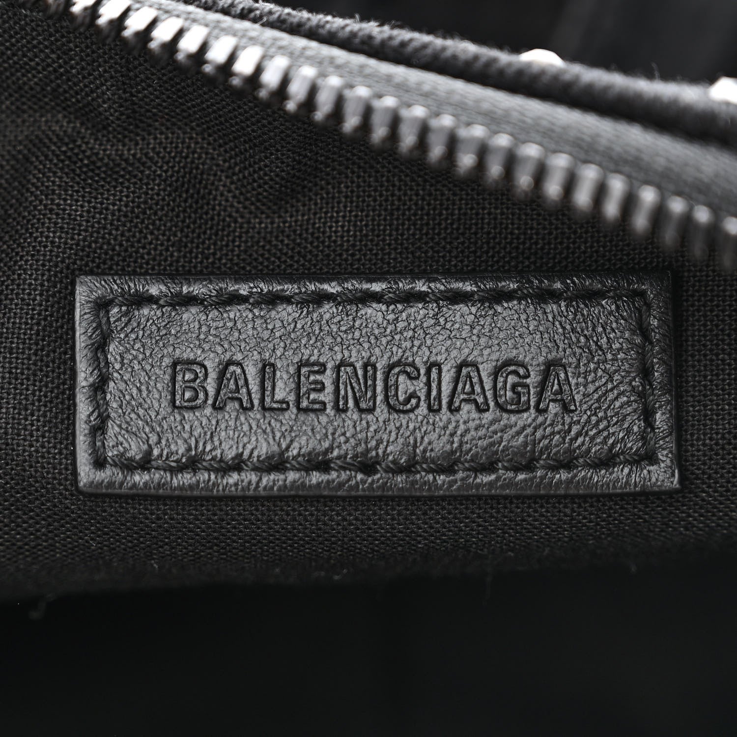 Balenciaga Denim Embellished Le Cagole Shoulder Bag XS Black 7 of 11