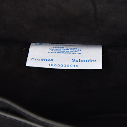 Proenza Schouler Pebbled Calfskin Double Sided PS Courier Bag Black 7 of 9