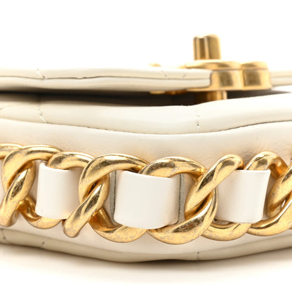 Chanel Calfskin Quilted Mini Framing Chain Bag White 9 of 10