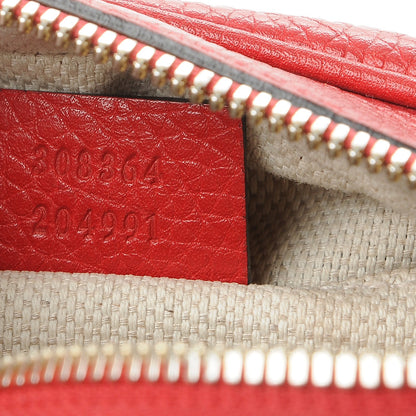 Gucci Pebbled Calfskin Small Soho Disco Bag Tabasco Red 7 of 9