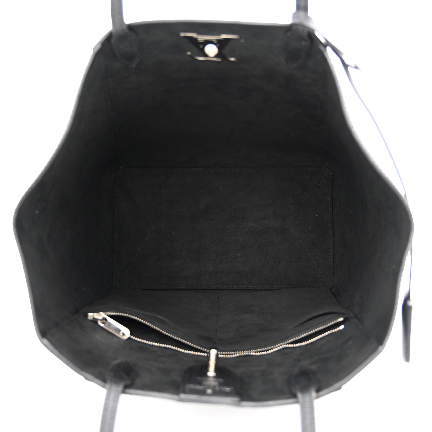 Louis Vuitton Calfskin Lockme Cabas Black 5 of 15