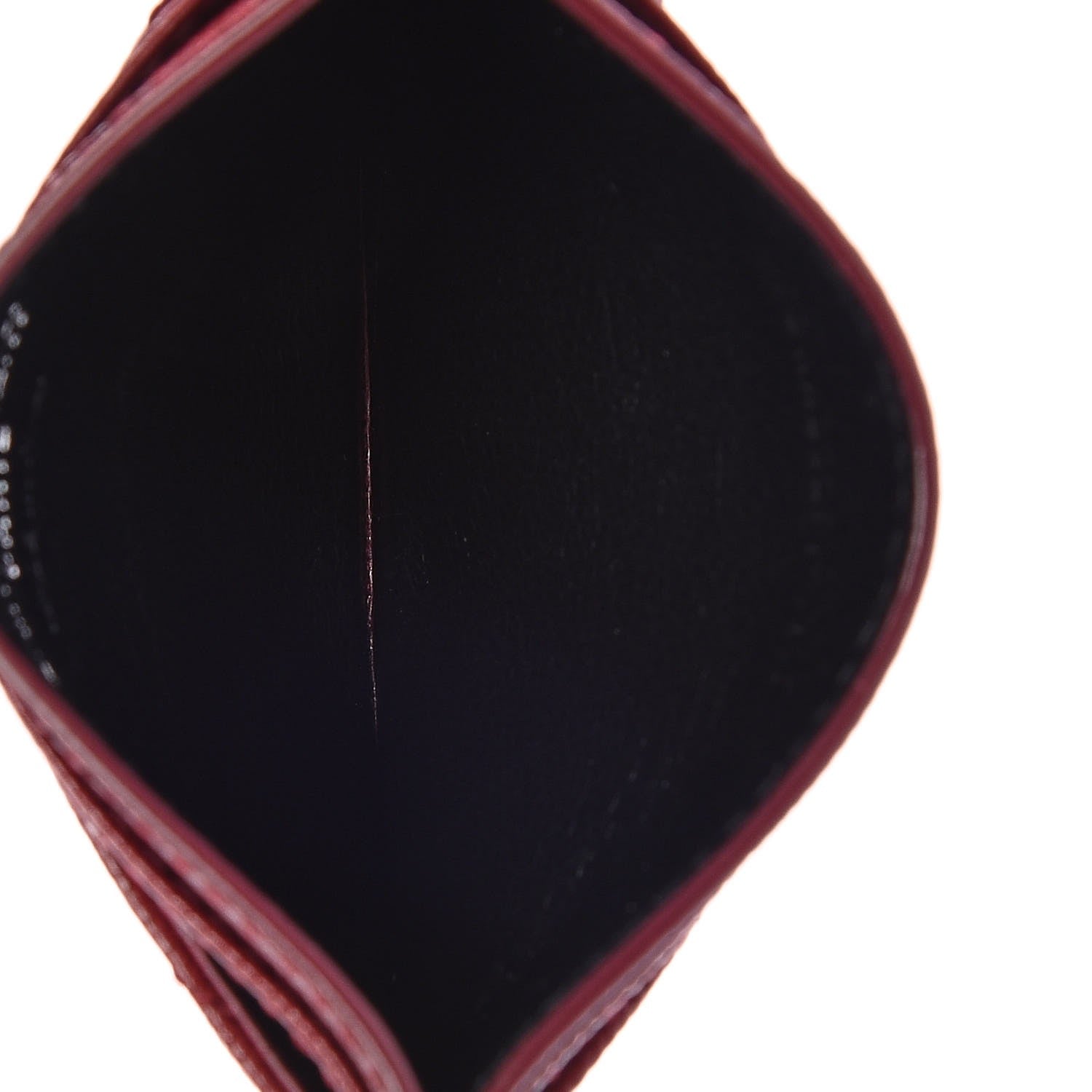 Saint Laurent Grain De Poudre Matelasse Chevron Monogram Credit Card Case Palissandre 5 of 8