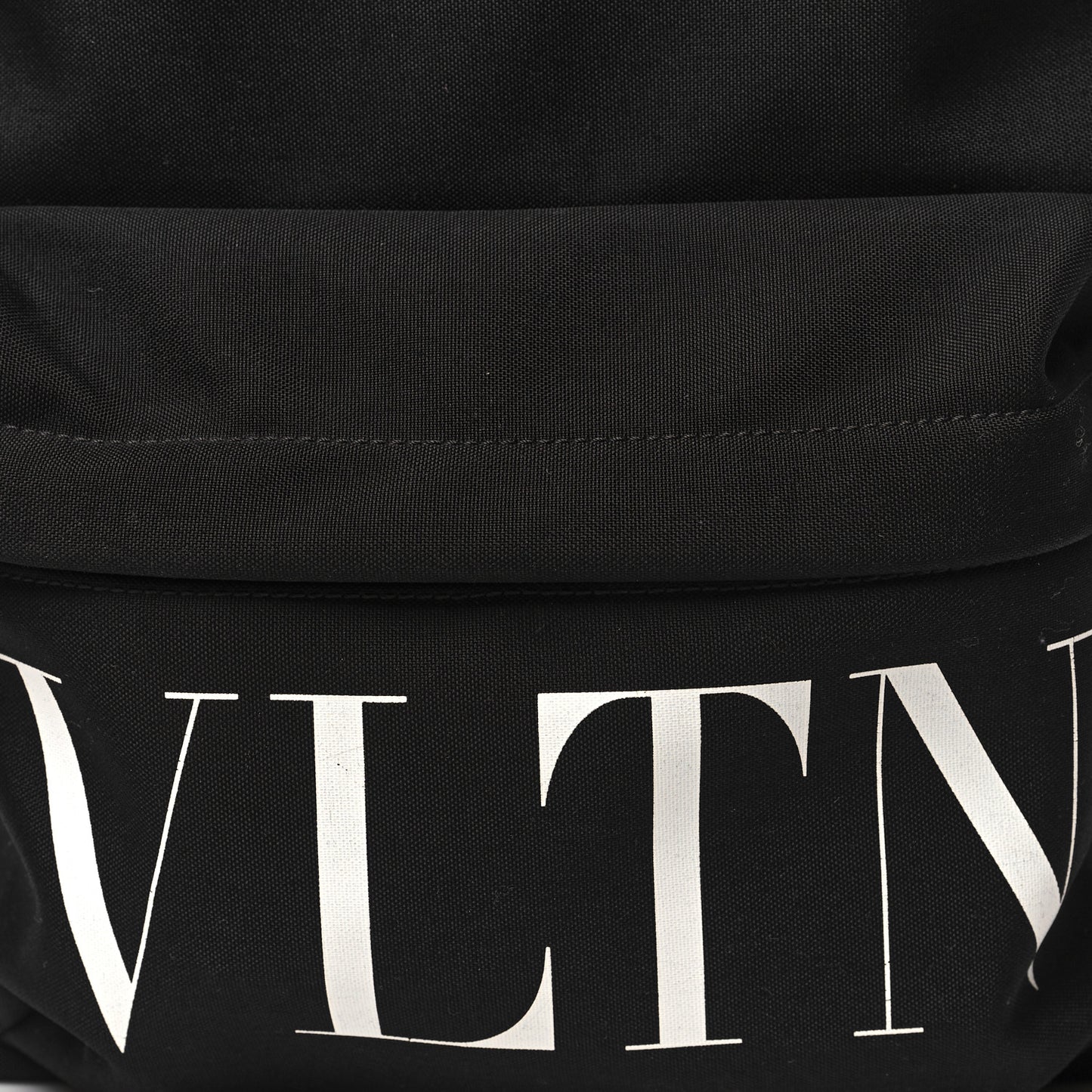 Nylon VLTN Logo Patch Backpack Black