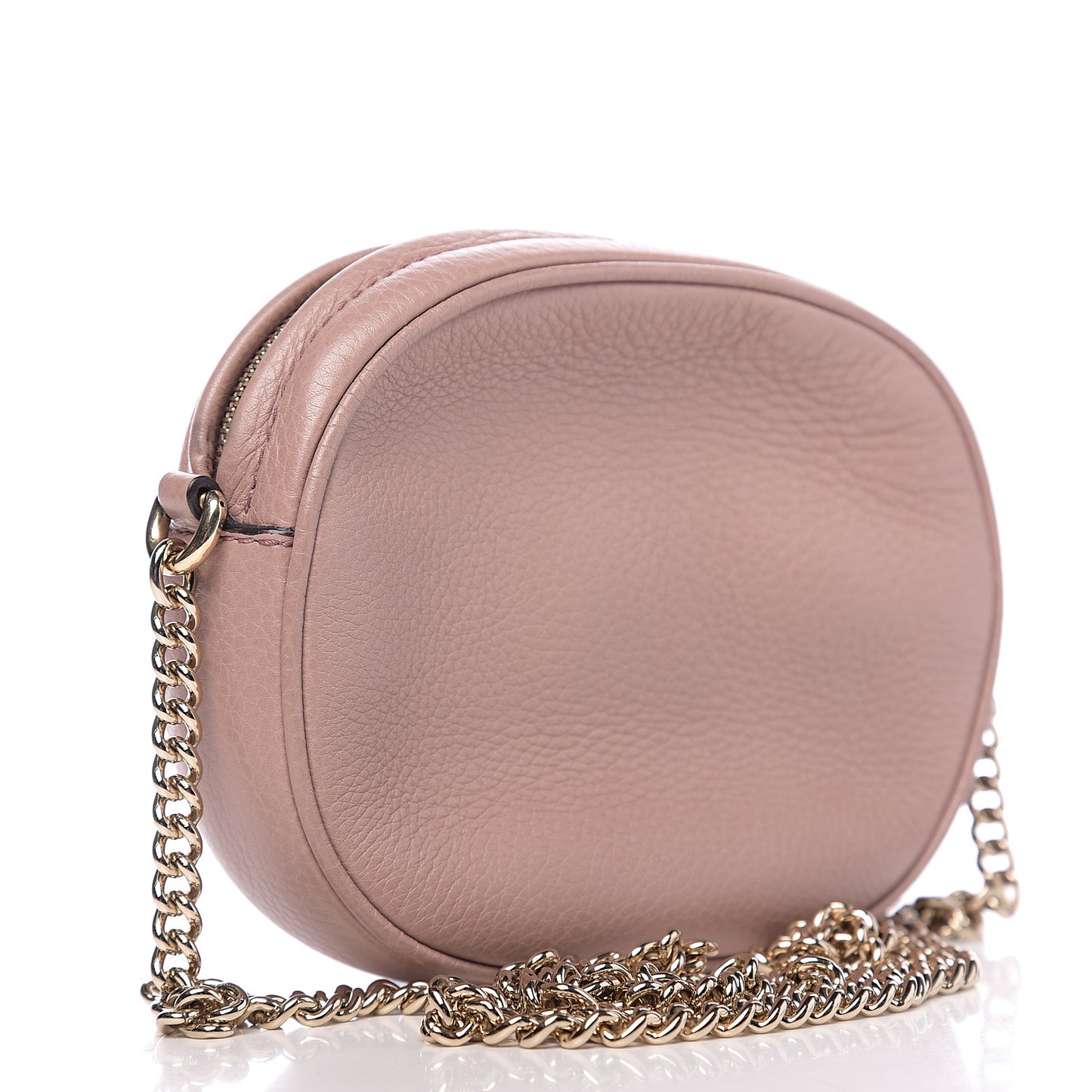 Pebbled Calfskin Mini Soho Chain Bag Dark Cipria