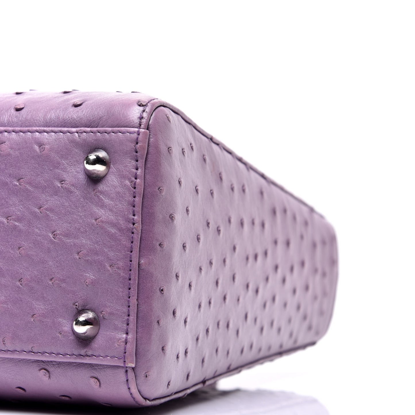 Ostrich Large Lady Dior Purple