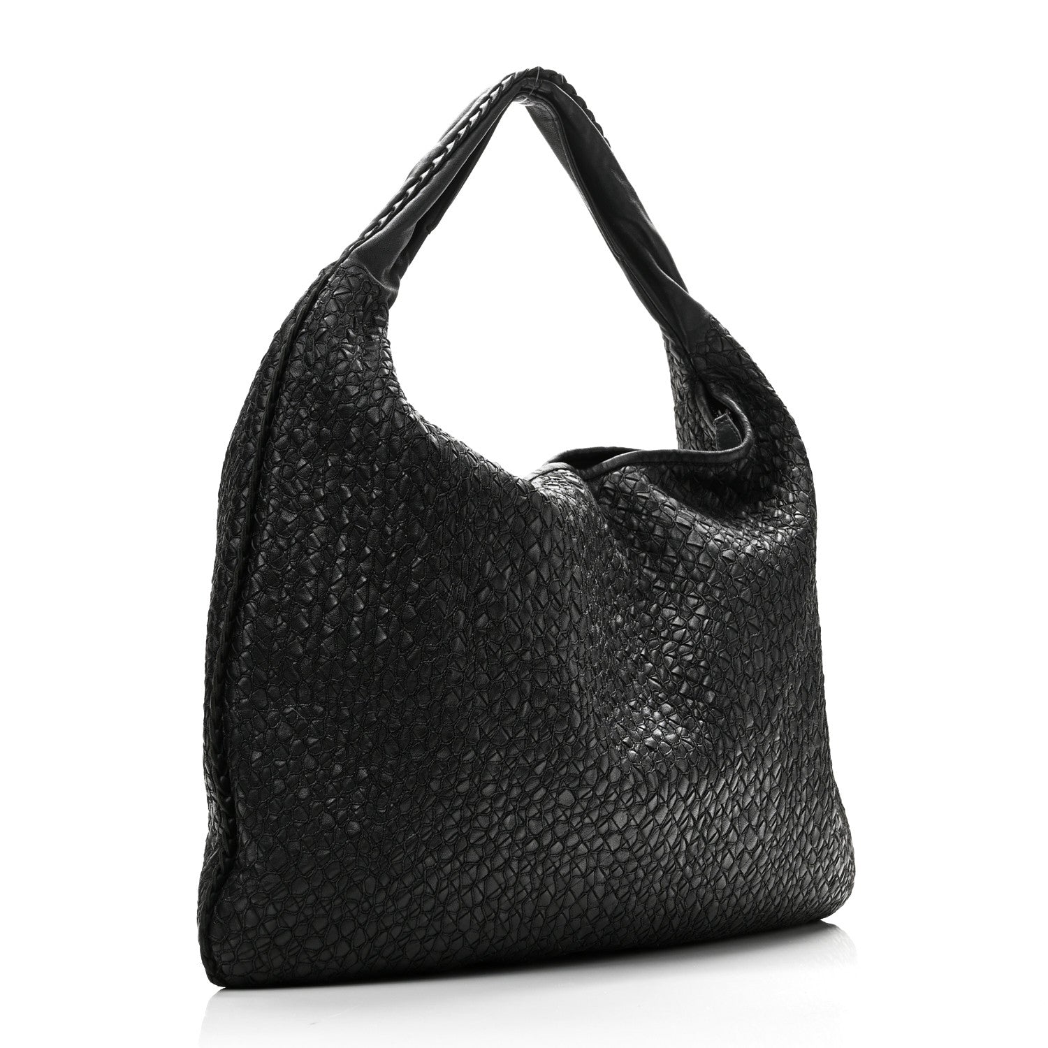 Bottega Veneta Nappa Intrecciato Weave Maxi Veneta Hobo Black 3 of 11