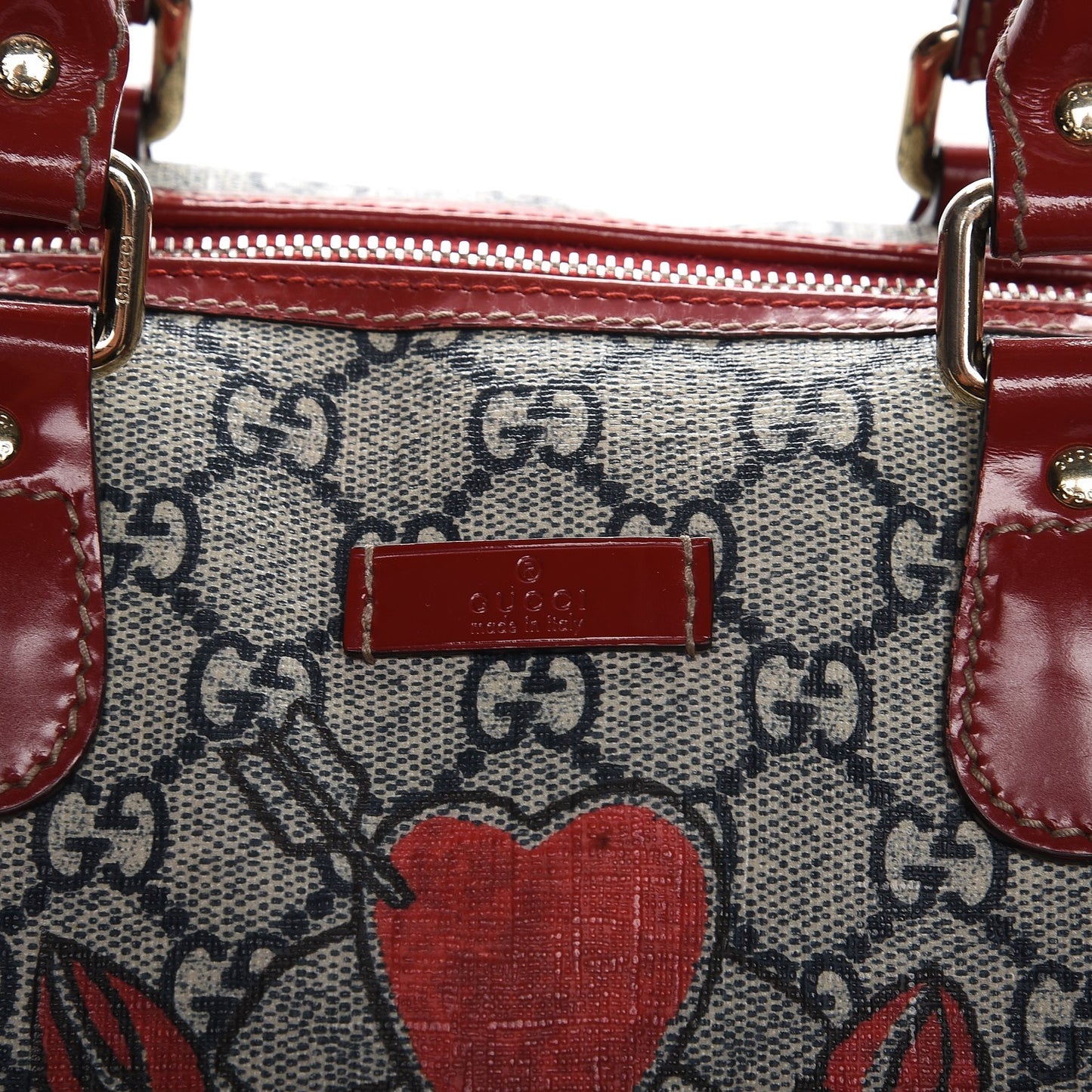 GG Plus Monogram Tattoo Heart Medium Joy Boston Red