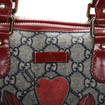 Gucci GG Plus Monogram Tattoo Heart Medium Joy Boston Red 9 of 10