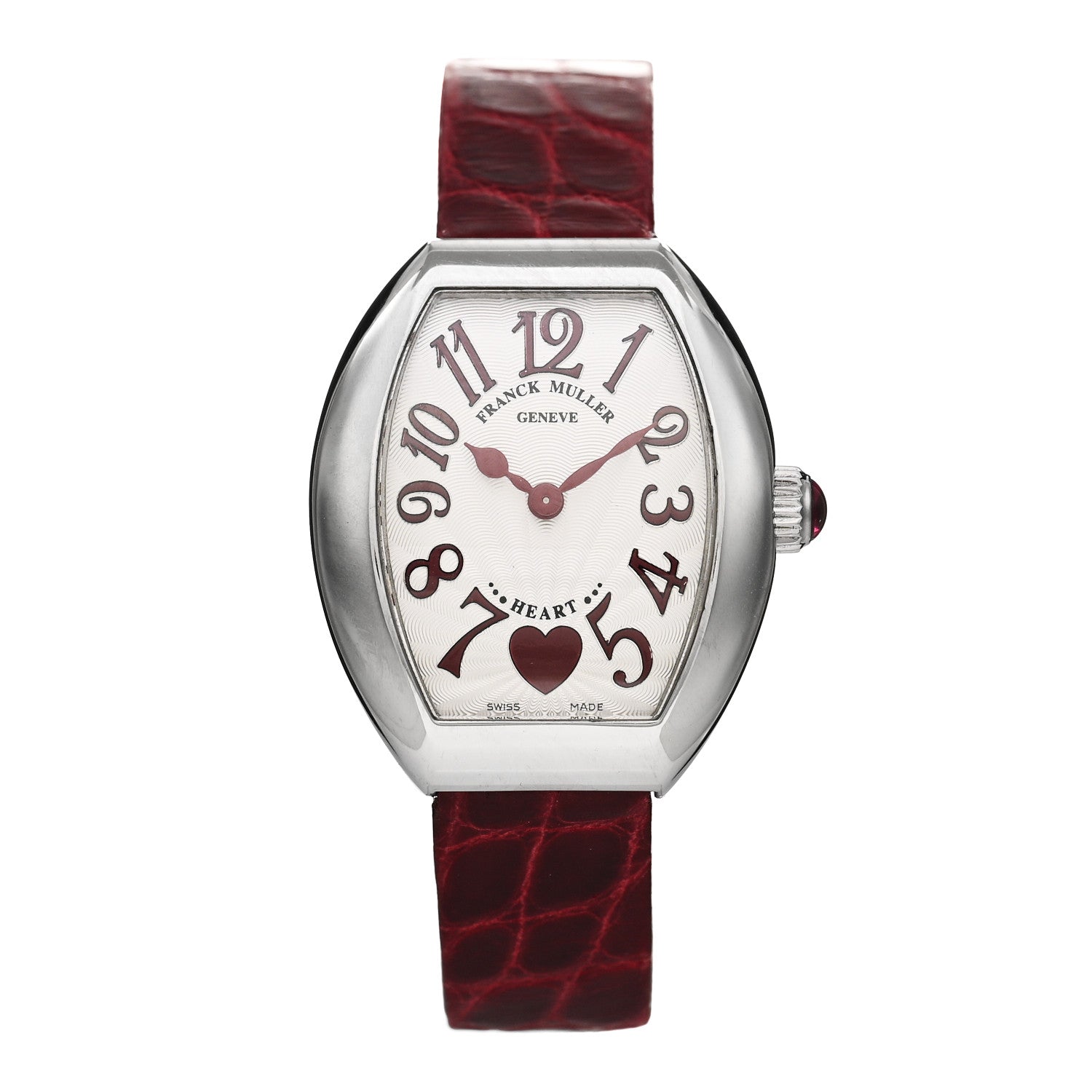 Franck Muller Stainless Steel Alligator 26mm Heart Quartz Watch Red 5002SQZC6H 1 of 4