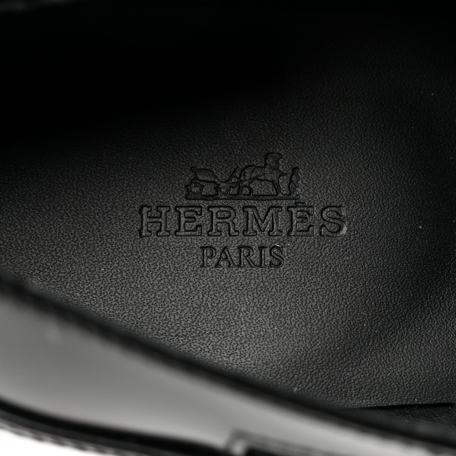 Hermes Glossed Calfskin Galilee Loafers 39 Black 7 of 9
