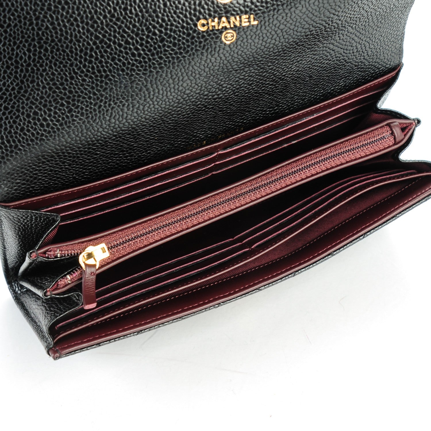 Chanel Caviar Quilted Large Gusset Flap Wallet Black 8 of 8