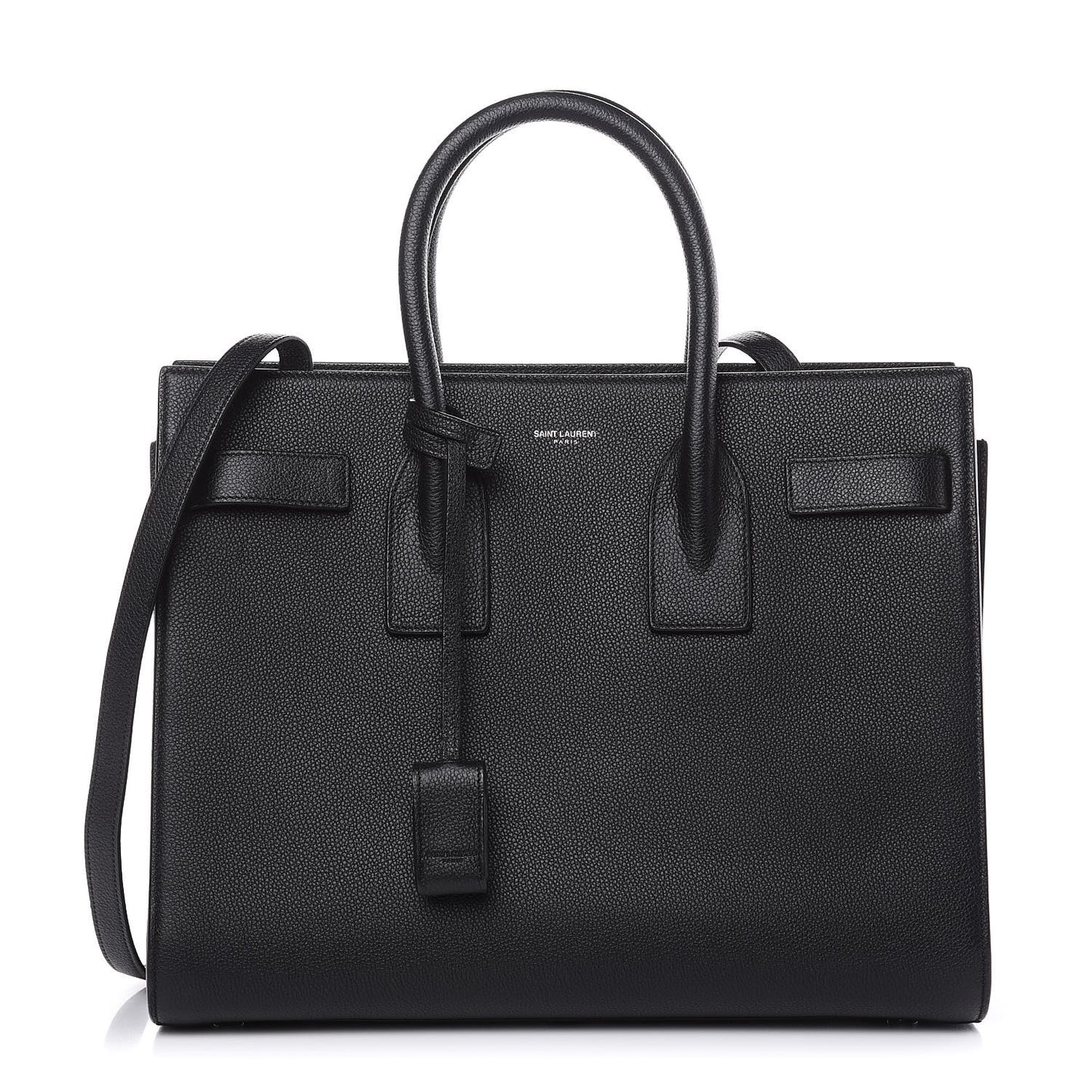 Grained Calfskin Small Sac De Jour Black