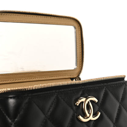 Chanel Lambskin Quilted Small CC Vanity Case Black 9 of 23