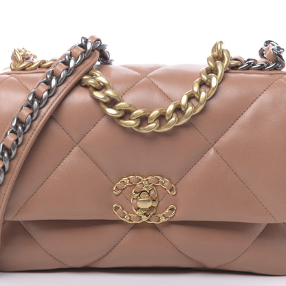 Chanel Lambskin Quilted Medium 19 Flap Brown 10 of 11