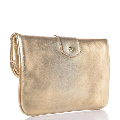 Louis Vuitton Metallic Lambskin SC Slim Clutch Gold 3 of 10