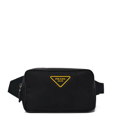 Prada Re-Nylon Saffiano Belt Bag Black Yellow 1 of 9