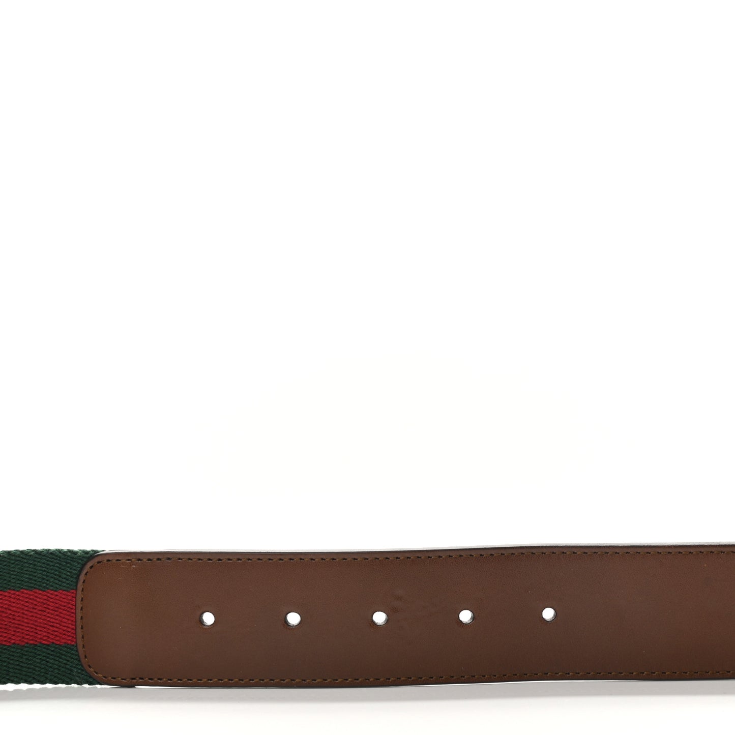 Nylon Calfskin Double G Web 40mm Belt 90 36 Green Red Cuir