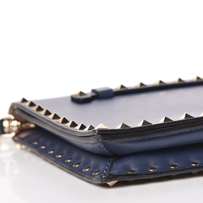 Valentino Garavani Nappa Rockstud Wristlet Clutch Indigo 5 of 9