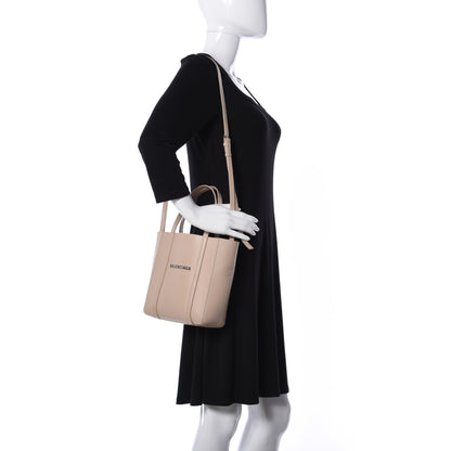 Balenciaga Smooth Calfskin Logo XXS Everyday Tote Light Beige Black 2 of 10