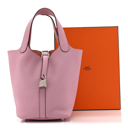 Hermes Taurillon Clemence Picotin Lock 18 PM Mauve Sylvestre 11 of 14