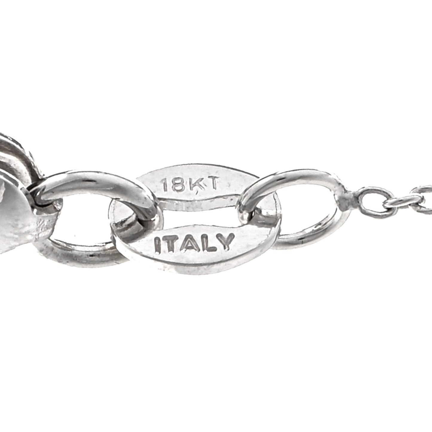 18K White Gold Diamond Love Letter V Pendant Necklace