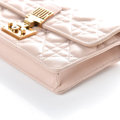 Christian Dior Lambskin Cannage Dioraddict Wallet On Chain Clutch Rose Poudre 8 of 10