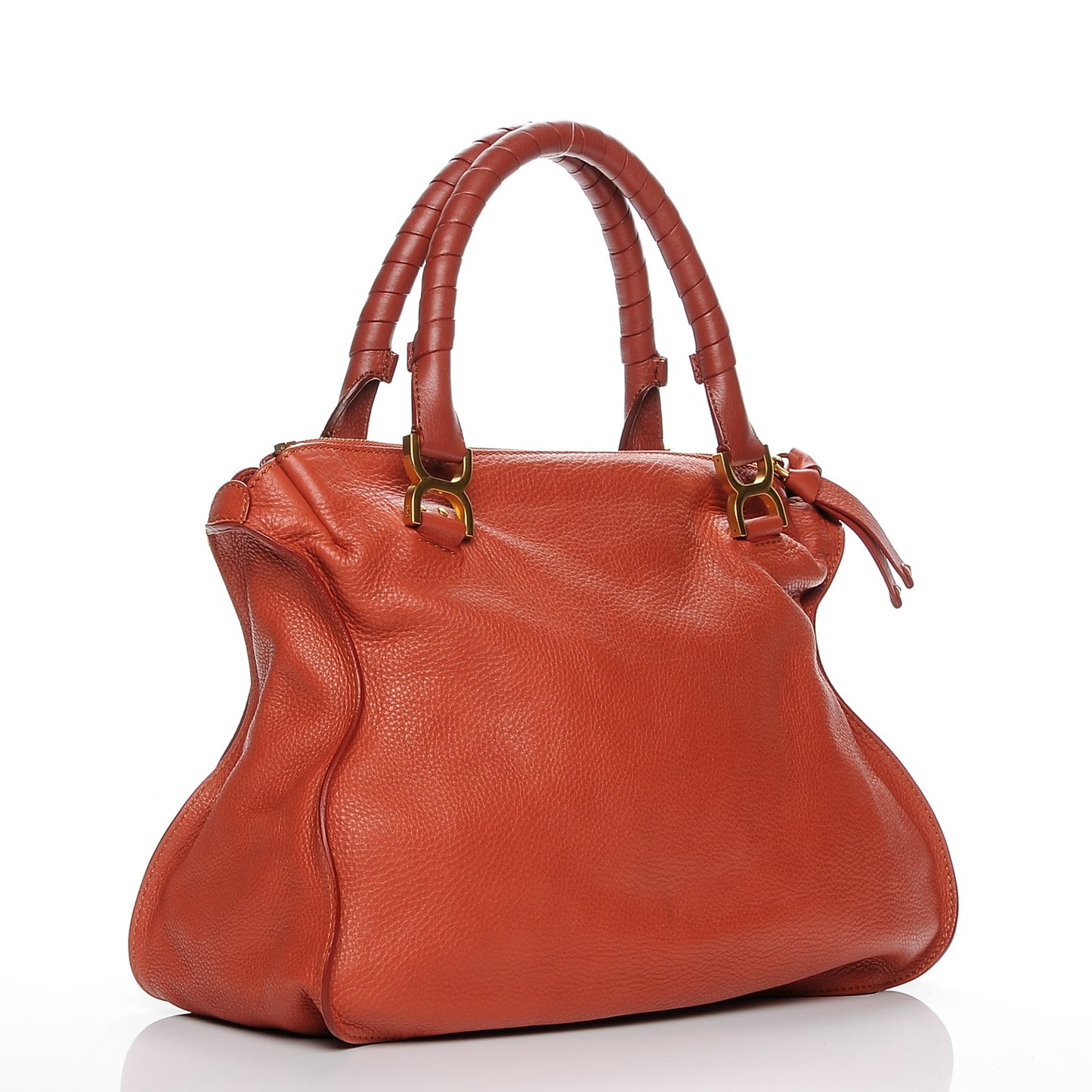 Calfskin Large Marcie Satchel Maple Leaf