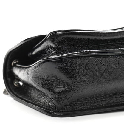 Saint Laurent Crinkled Calfskin Matelasse Monogram Baby Niki Chain Satchel Black 10 of 13