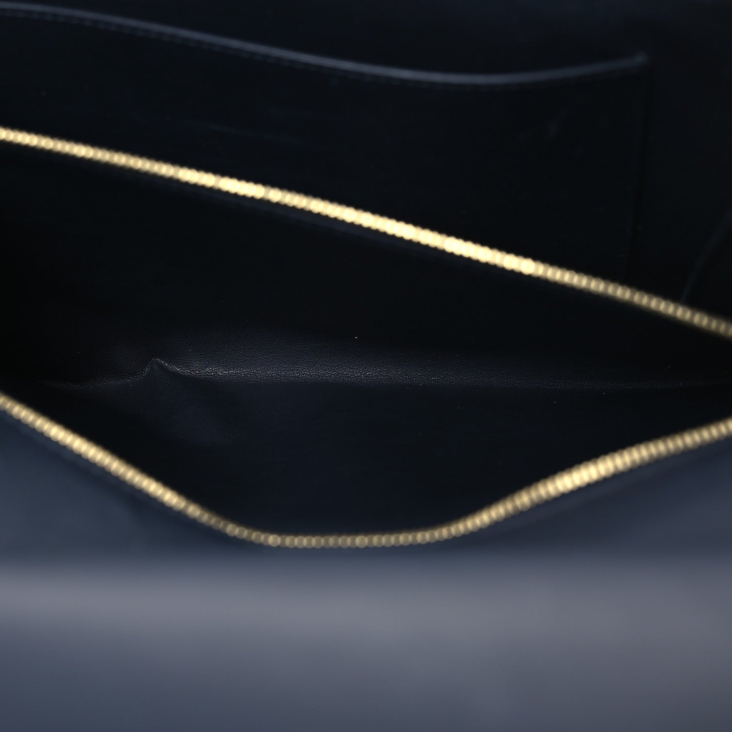 Celine Smooth Calfskin Trotteur Clutch Navy Blue Red 6 of 20