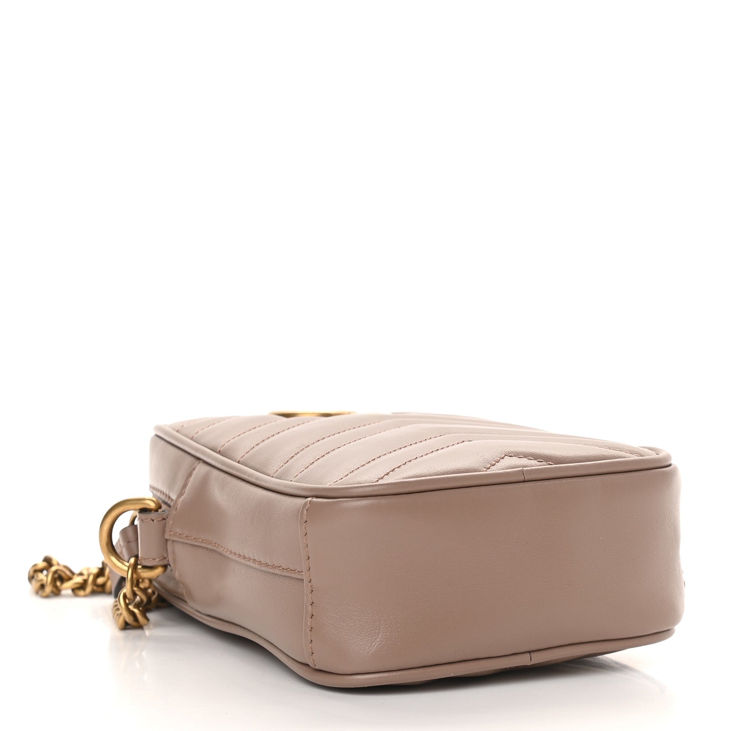 Calfskin Matelasse Mini GG Marmont Crossbody Bag Porcelain Rose