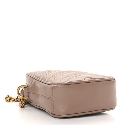 Gucci Calfskin Matelasse Mini GG Marmont Crossbody Bag Porcelain Rose 4 of 9