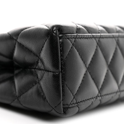 Chanel Shiny Aged Calfskin Quilted Nano Kelly Shopper Black 9 of 10