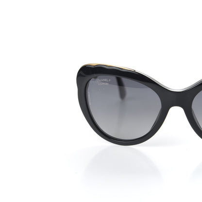 Chanel Polarized Bijou Cat Eye Sunglasses 5354 Black 7 of 8